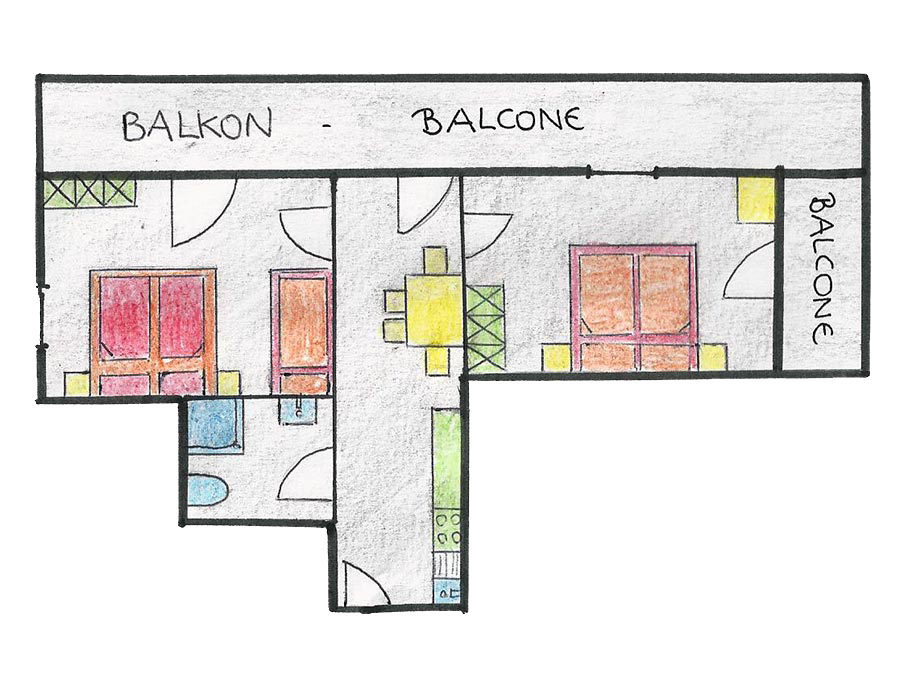 Pianta dell'appartamento Arnika Marerhof Dobbiaco